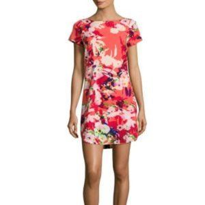 Yumi Kim Floral printed Boatneck Dress - Orange Floral - Size L